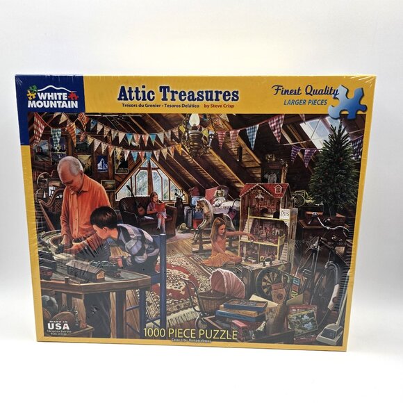 White Mountain Attic Treasures 1000 Piece Rare Hard To Find Sealed Steve Crisp - Picture 1 of 8